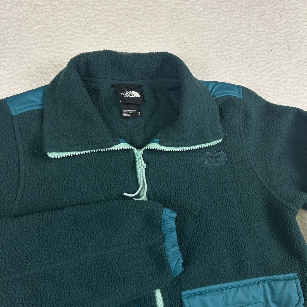 The North Face Jacket Womens XS Retro Pile Fleece Full Zip Outdoor‎ Green - Picture 4 of 16